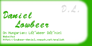 daniel lowbeer business card
